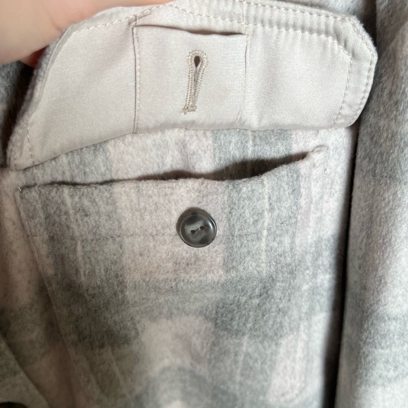 VINCE Grey Plaid Utility Coat Jacket - XL - Picture 8 of 13